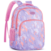 Purple Backpack for Work, College, and Travel, Water Resistant Bookbag, Backpack for work with Adjustable Padded Mesh Straps, Geometric Print Backpack for Colle