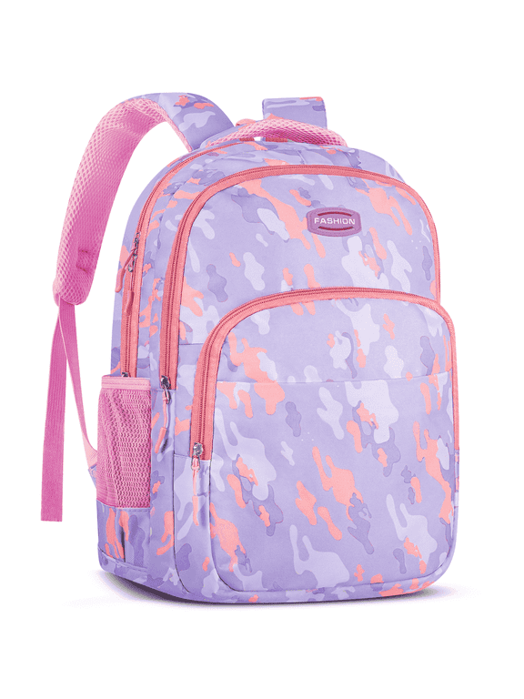 Purple Backpack for Work, College, and Travel, Water Resistant Bookbag, Backpack for work with Adjustable Padded Mesh Straps, Geometric Print Backpack for College Bag Bookbags