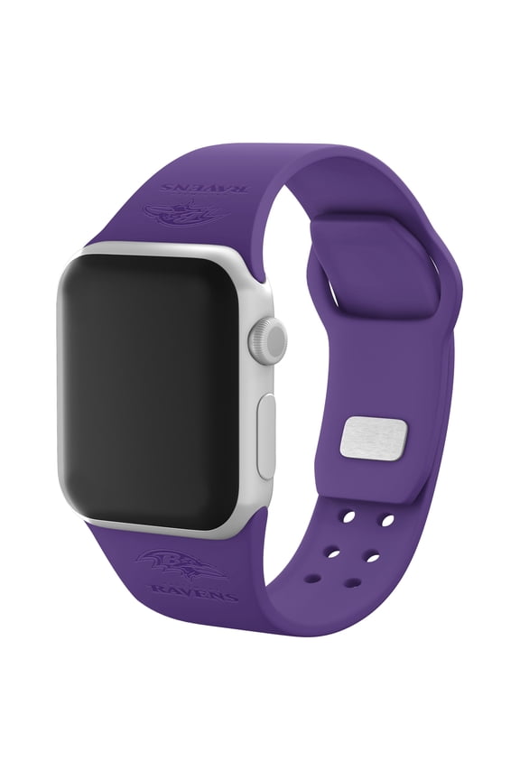 Purple Baltimore Ravens Debossed Silicone Apple Watch Band