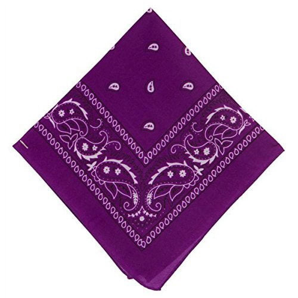 Purple Paisley Bandana 20"x20" (255561.14)