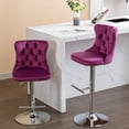 thumbnail image 1 of Purple Barstools with Hand - hammered Rivet Decoration / Stable for Kitchen Use, 1 of 7