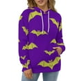 thumbnail image 1 of Purple Bat Hoodies Oversized Hoodie Couple Long Sleeve Cute Graphic Casual Hooded Sweatshirts, 1 of 5