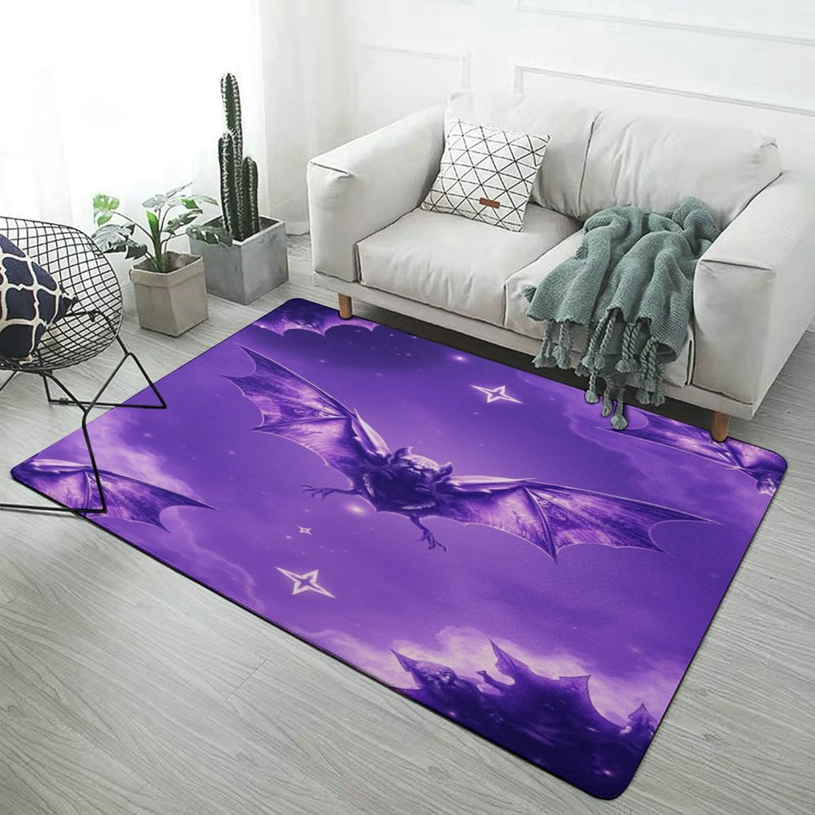 Purple Bat Light Luxury Home Carpets Living Room Ration Large Rugs ...
