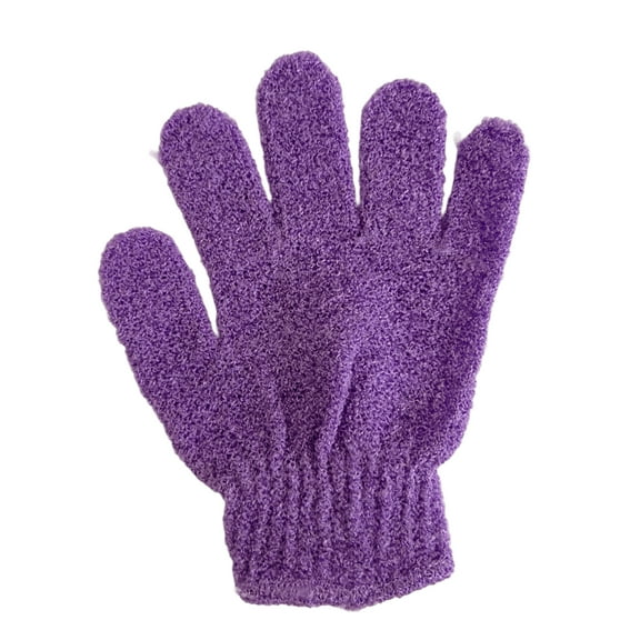 Purple Bath Massage Glove, Luxurious Exfoliation and Gentle Massage for Soft, Rejuvenated Skin, 100% Nylon, Fits Most Hands, Enhances Your Bath Routine with Comfort and Effectiveness