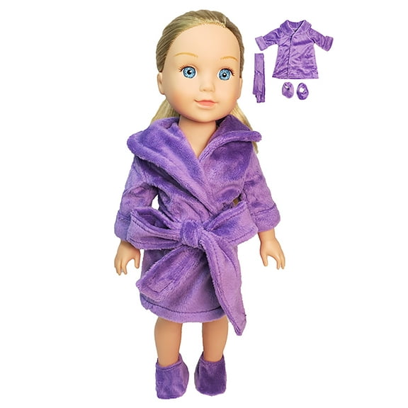 Purple Bathrobe for 14inch Dolls
