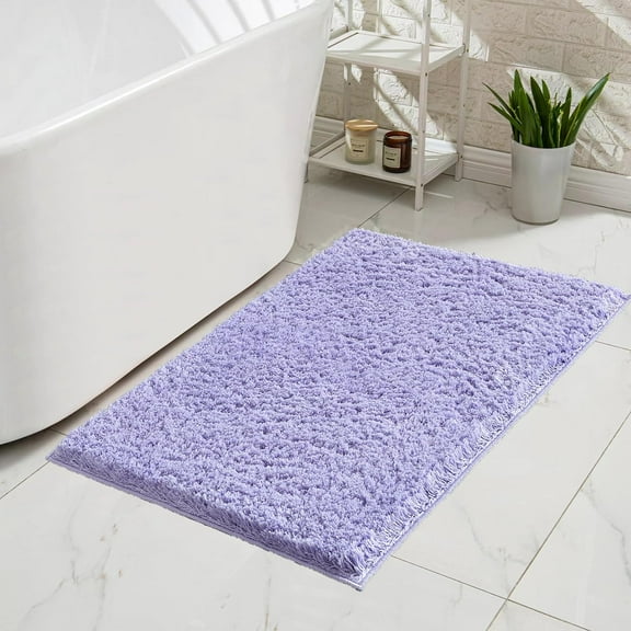 Purple Bathroom rug 24" x 16", Bath mats for bathroom Non Slip, Ultra Soft Bath Rugs for Bathroom Washable, Plush Microfiber Area Rugs for Bedroom