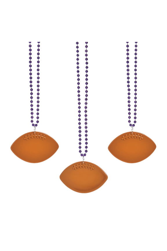 Purple Bead W/Football Disc - Jewelry - 150 Pieces