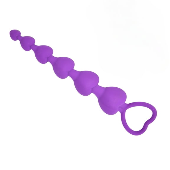 Purple Beads Heart Shape Relax Body Massage Portable Massager