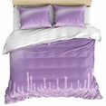 thumbnail image 1 of Purple Bedding 3 Piece Duvet Cover Set California King, Modern Minimalist Silver Gradient Texture Art Soft Microfiber Comforter Cover with Zipper Closure & Pillowcases, FadeResistant Quilt Cover, 1 of 9
