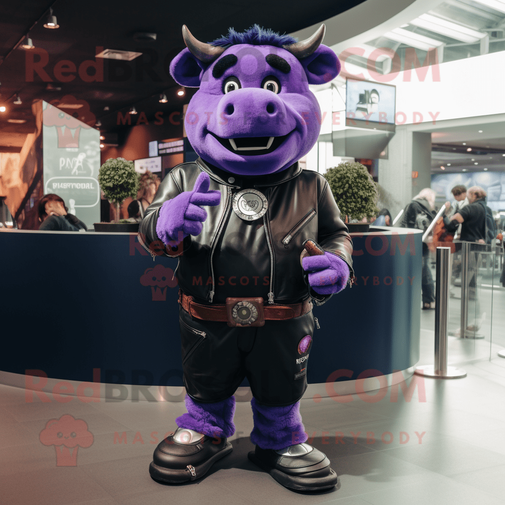 Purple Beef Wellington REDBROKOLY mascot costume character dressed with ...