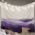 thumbnail image 1 of Purple Beige Ombre Tapestry for Bedroom Wall Hanging Tapestry, Minimalist Ocean Waves Linen Ceiling Backdrop Tapestries Poster Blanket Wall Decor for Teens Room Living Room Dorm 39" x 59", 1 of 8