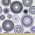 thumbnail image 1 of Ambesonne Purple Black Fabric by the Yard Upholstery, Mandala, 1 Yard, Violet Black White, 1 of 4