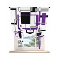 thumbnail image 1 of Purple Black Geometric Tie Up Curtains for Windows 45 Inch Length Balloon Curtains Kitchen Adjustable Balloon Window Shade Minimalist Stripes Abstract Art Tie Up Bathroom Curtain Window 42"x45", 1 of 6