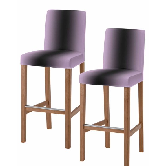 Purple Black Ombre Bar Stool Covers Set of 2, Modern Gradient Abstract Art Stretch Washable Bar Chair Covers with Backs, Removable Pub Counter Height Chair Cover for Kitchen Dining Room Cafe