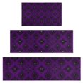 thumbnail image 1 of Purple Black Ornament Eye Pattern Kitchen Rugs Sets Of 3,Kitchen Runner Rugs Non Skid Washable,Decorative Kitchen Floor Mats for Kitchen,Sink,Laundry,17"x30"+ 17"x47" + 17"x59", 1 of 6