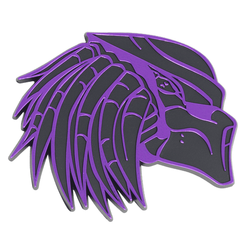 Purple/Black Right Facing Predator Emblem
