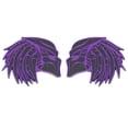 thumbnail image 1 of Purple/Black Right & Left Facing Predator Emblem Badge (Set of 2) Auto Car Truck, 1 of 3