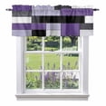 thumbnail image 1 of Purple Black Valance Curtain Geometric Abstract Color Block Patchwork Window Valances Rod Pocket Short Curtains Window Treatments for Kitchen Bedroom Bathroom Laundry 60" x 18", 1 of 9