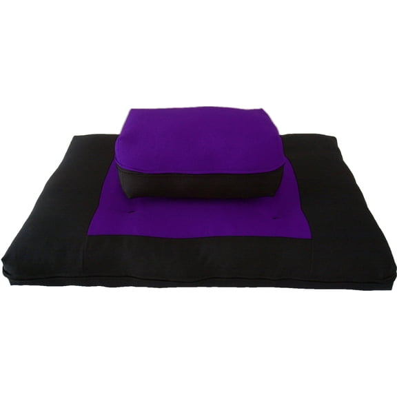 Purple Black Zabuton Zafu, Yoga Meditation Relax, sitting, kneel Cushion, seat