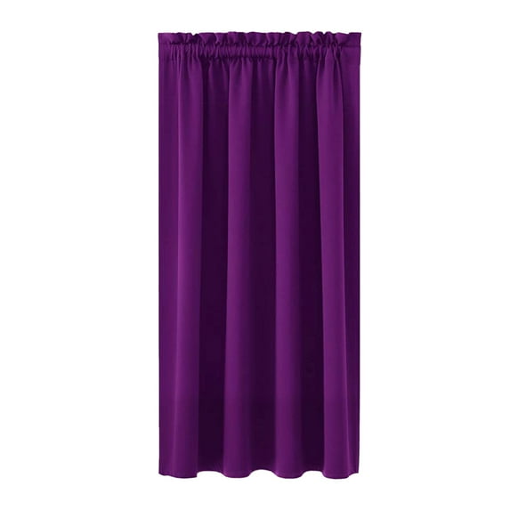 Purple Blackout Curtain Thermal Insulated Energy Saving Scandinavian Solid Color Silk Fabric for Bedroom Kitchen 38x54 Inches