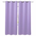 thumbnail image 1 of Purple Blackout Curtains 63 Inches Long, Modern Pure Lavender Purple Thermal Insulated Black Out Curtains, Darkening Window Curtain Drapes for Bedroom Living Room 52"x63" 2 Panels, 1 of 8