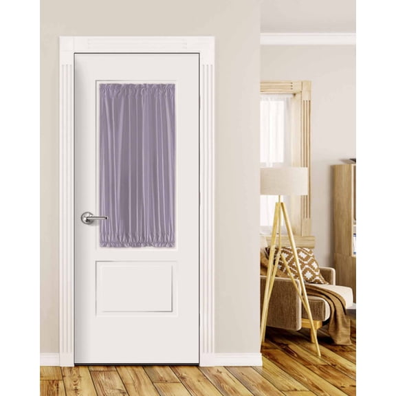 Purple Blackout Curtains, French Door Curtains for Door Window, Aesthetics Contemporary Luxury Privacy Drapery for Patio/Sidelight Doors, 1 Panel with Tieback, 25 x 40 Inches