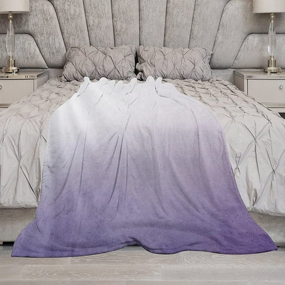 Purple Blanket Throw, Super Soft Tie Dye Purple Fleece Blanket for Couch Bed Sofa Luxurious Warm and Cozy Camping Blanket for Kids/Adults Birthday Gift 60" x 50" All Seasons