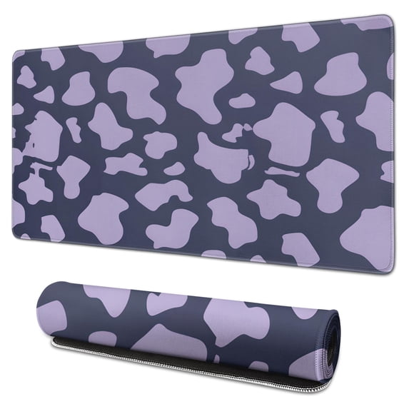 Purple Block Camouflage desk Mouse Padwaterproof,rubber+multispandexno Slip the Camouflage SeriesmousepadsDesk Pad for Office Home Game 31.5x15.7inches