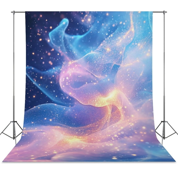Purple Blue And Gold Wave Backdrop Background for Photography Photo Booth Backdrop for Photoshoot Background Screen Video Recording Parties Curtain