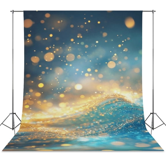 Purple Blue And Gold Wave Backdrop Background for Photography Photo Booth Backdrop for Photoshoot Background Screen Video Recording Parties Curtain