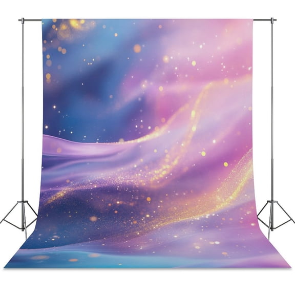 Purple Blue And Gold Wave Backdrop Background for Photography Photo Booth Backdrop for Photoshoot Background Screen Video Recording Parties Curtain