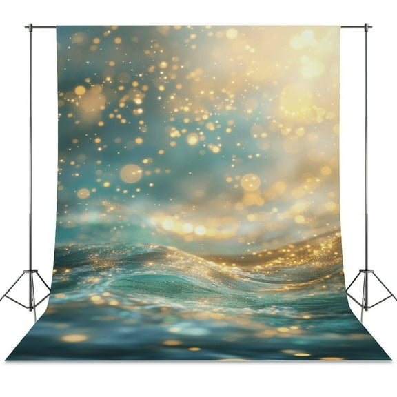 Purple Blue And Gold Wave Backdrop Background for Photography Photo Booth Backdrop for Photoshoot Background Screen Video Recording Parties Curtain