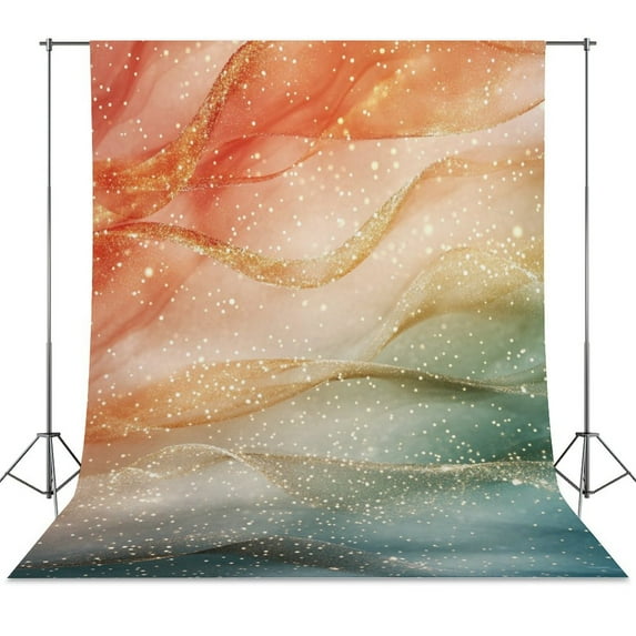 Purple Blue And Gold Wave Backdrops for Photography for Party Backdrop Wedding Backdrop Background Picture