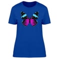 thumbnail image 1 of Purple & Blue Butterfly T-Shirt Women -Image by Shutterstock, Female Medium, 1 of 2