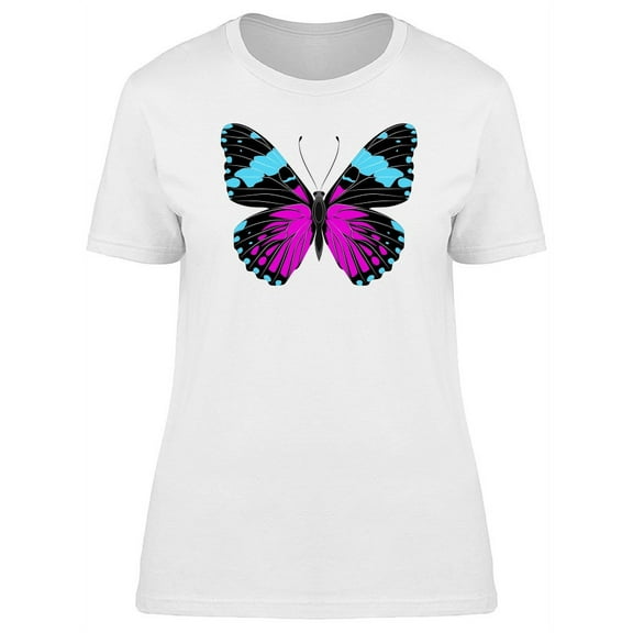 Purple & Blue Butterfly T-Shirt Women -Image by Shutterstock, Female XX-Large