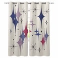thumbnail image 1 of Purple Blue Diamond Blackout Curtains for Bedroom Living Room Darkening Curtains 84 Inch Length 2 Panels Set Modern Geometric Middle Century Beige Window Curtain Window Treatment Drapes 42"x84", 1 of 9