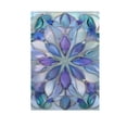 thumbnail image 1 of Purple Blue Floral Stained Glass Garden Flag 28X40 Double Sided Yard Flags for Outside Outdoor All Seasonal Decoration, 1 of 6