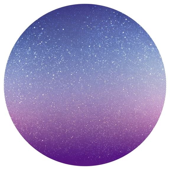 Purple Blue Gardient Glitter PVC Round Grid Placemat Table Mat 1 Pc 15.4" x 15.4"