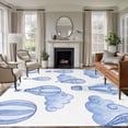 thumbnail image 1 of Purple Blue Hot Air Balloon Area Rugs 6'x9', Washable Small Throw Rugs for Kitchen Dining room, Modern Balloon Float Clouds Indoor Outdoor Rug Non-Slip Low Pile Carpet Runner Reversible Floor Mats, 1 of 8