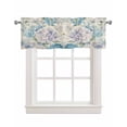 thumbnail image 1 of Purple Blue Hydrangea Kitchen Valances for Windows Farmhouse Linen Window Valance Curtain for Living Room Window Treatment Vintage Flowers Burlap Valance Rod Pocket Topper Drape, 42 x 12 Inch, 1 of 6