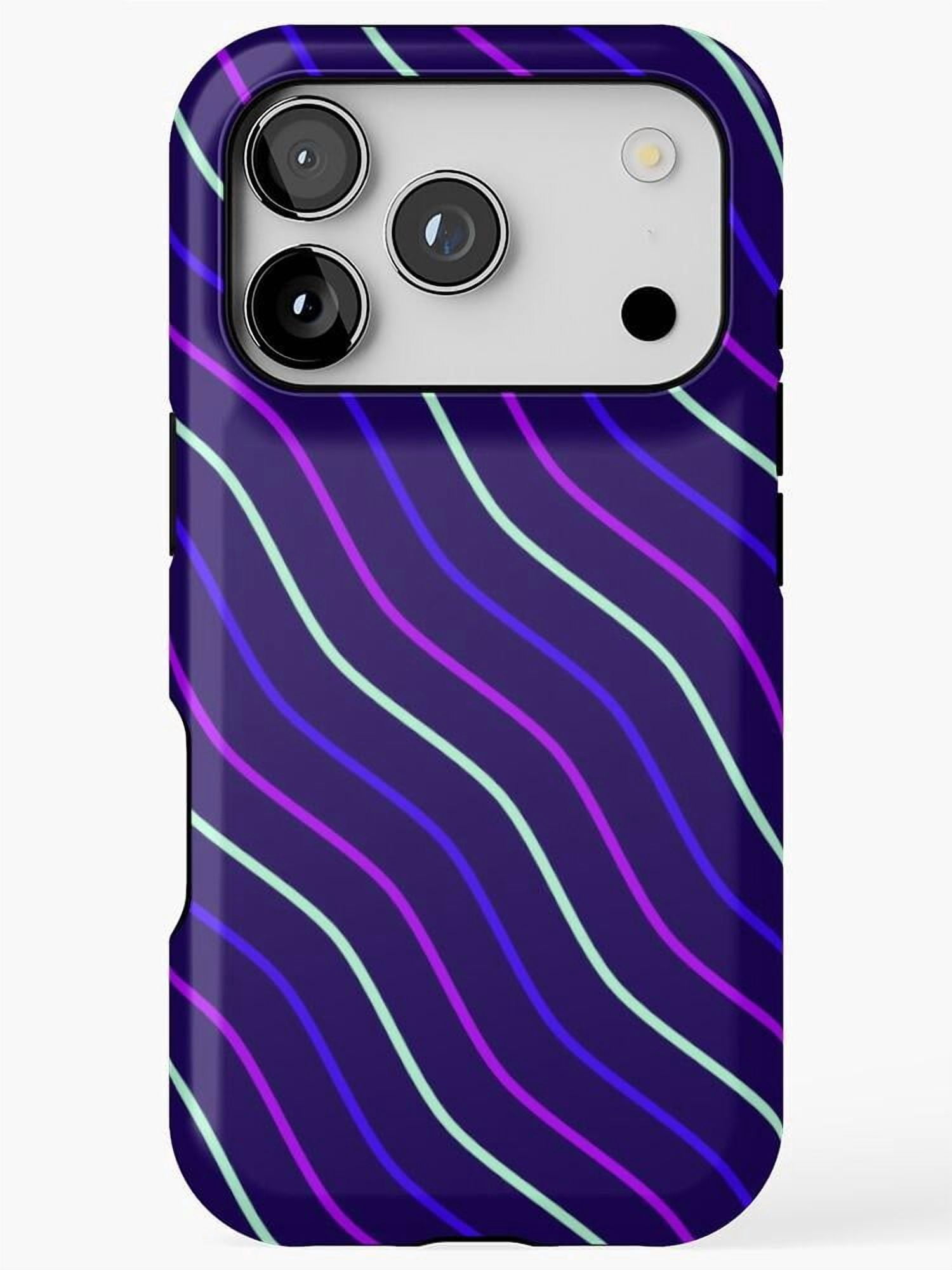 Purple, Blue, Magenta and Mint Wavy Line Tough iPhone Case ...