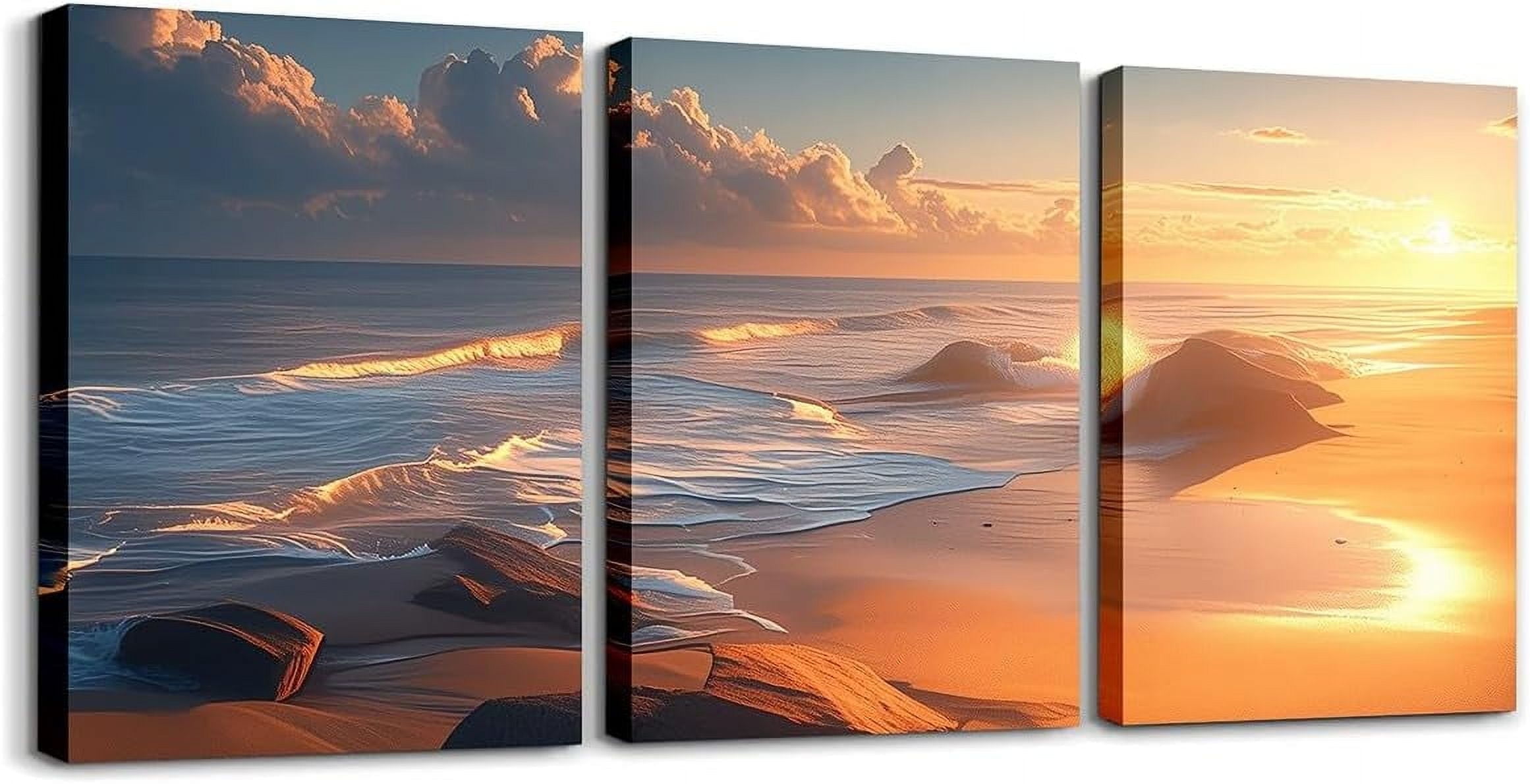 Purple Blue Marble Canvas Wall Art Set of 3, Purple Teal Glitter ...