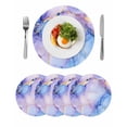 thumbnail image 1 of Purple Blue Marble Round 15 Inch Placemats Set of 4, Abstract Art Modern Ink Painting HeatResistant Non Slip Place Mats for Dining Table, Wipeable Braided Kitchen Table Mats for Housewarming, 1 of 9