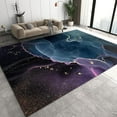 thumbnail image 1 of Purple Blue Starry Sky Marble Indoor Decorative Rug, Vintage Abstract Dreamy Non-Slip Carpet, Area Rug Comfortable Soft And Breathable For Living Room Bedroom Study Office 3x4ft, 1 of 6
