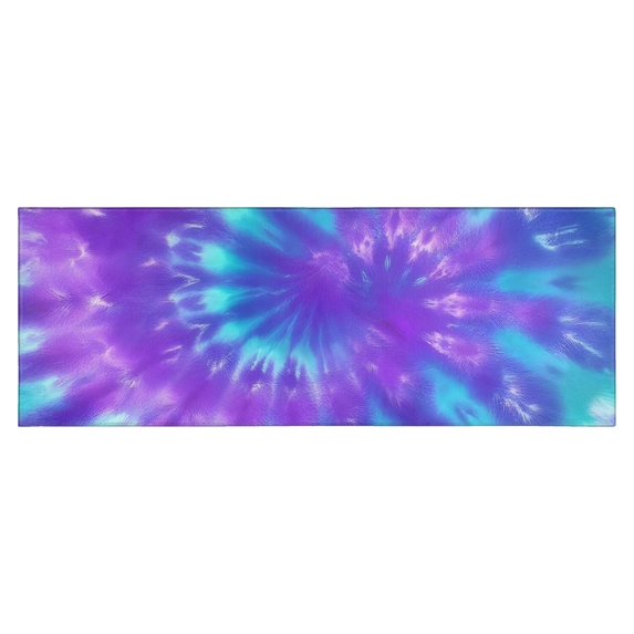 Purple Blue Tie Dye Pattern Kitchen Rug Mat,Kitchen Runner Rugs Non Skid Washable,Decorative Kitchen Floor Mats for Kitchen,Sink,Laundry,17"X47"