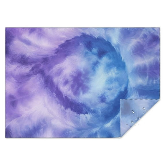 Purple Blue Tie Dye Pattern Rectangle Tablecloth 60"x84",Waterproof Polyester Rectangle Table Cloth, Wipeable Spillproof Polyester Tablecloth for Dining, Camping, Indoor and Outdoor