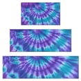 thumbnail image 1 of Purple Blue Tie Dye Spiral Pattern Kitchen Rugs Sets Of 3,Kitchen Runner Rugs Non Skid Washable,Decorative Kitchen Floor Mats for Kitchen,Sink,Laundry,17"x30"+ 17"x47" + 17"x59", 1 of 6
