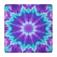 thumbnail image 1 of Purple Blue Tie Dye Spiral Pattern Square Fitted Tablecloth with Elastic Edge,Square Table Cover,Washable Elastic Table Cover for Home Kitchen Party Decor 34"x34", 1 of 6