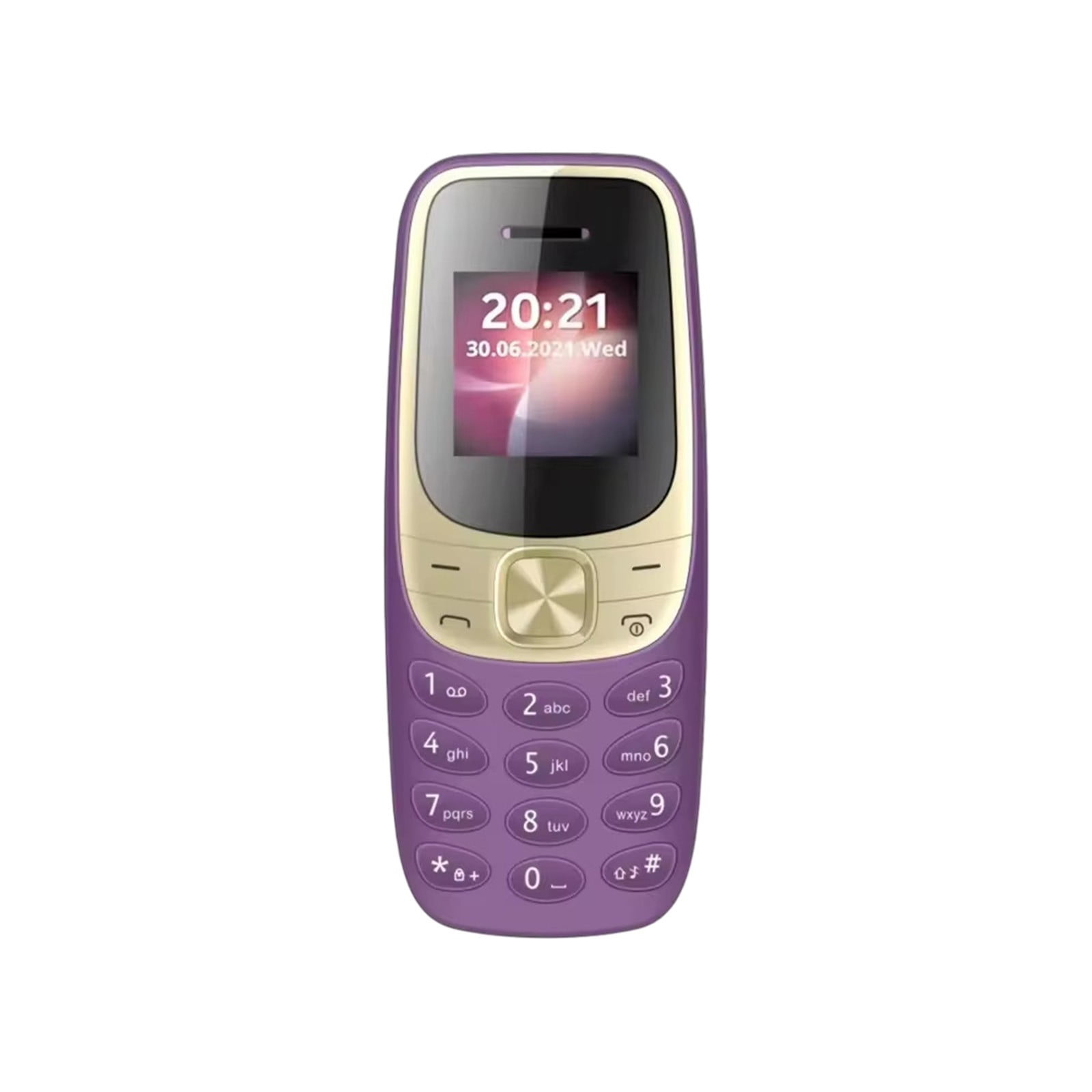 Purple Bm35 Mini Small Cell Phone Straight Keypad Design Purple For ...