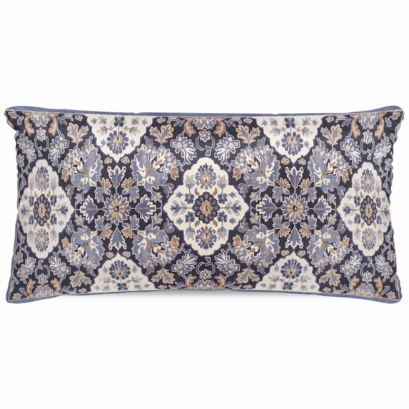 Purple Boho Pillow Cases Cal King Size, Smooth Satin Pillowcase for Hair and Skin, Farmhouse Vintage Ethnic Flowers Pattern Decorative Cooling Bed Pillow Covers with Zipper, 20x40 Inches